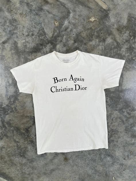 born again christian dior white t-shirt